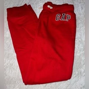 EUC Boys GAP Red Joggers Sweatpants Size 14-16